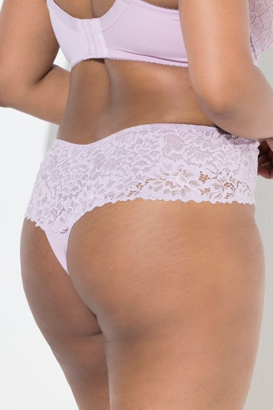 Sparkling Lace High-Rise Thong
