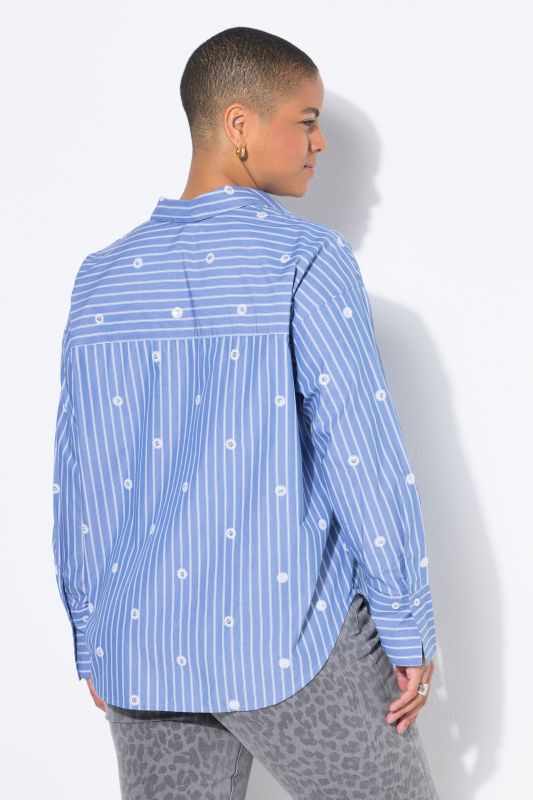 Sequined Pinstripe Blouse