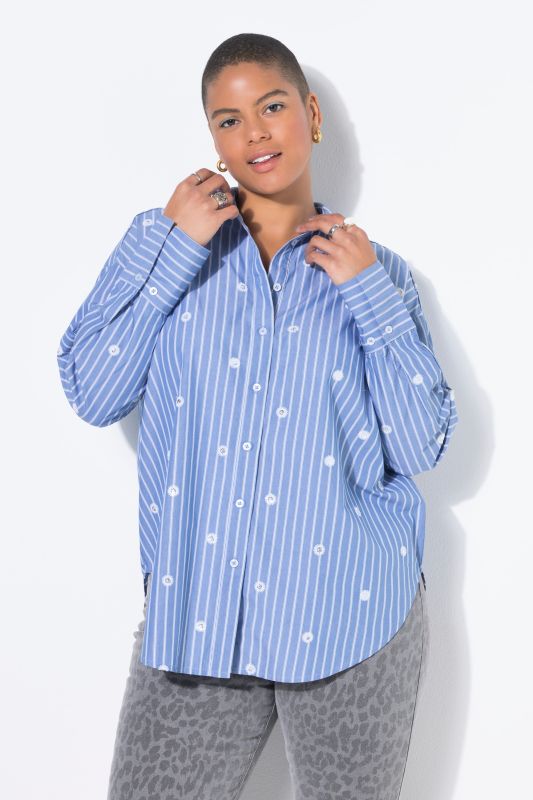 Sequined Pinstripe Blouse