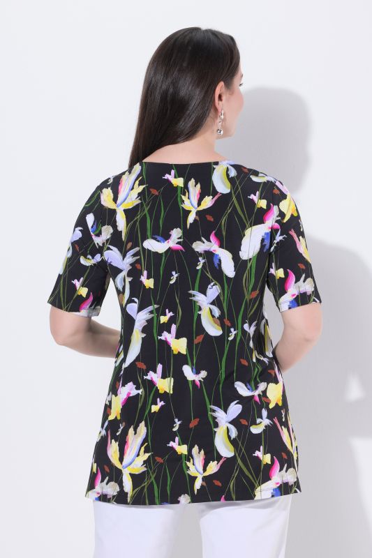 Блуза с принт на ириси