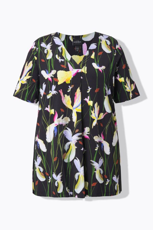 Блуза с принт на ириси