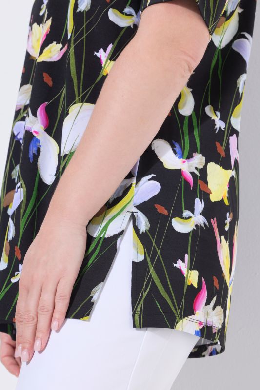 Блуза с принт на ириси