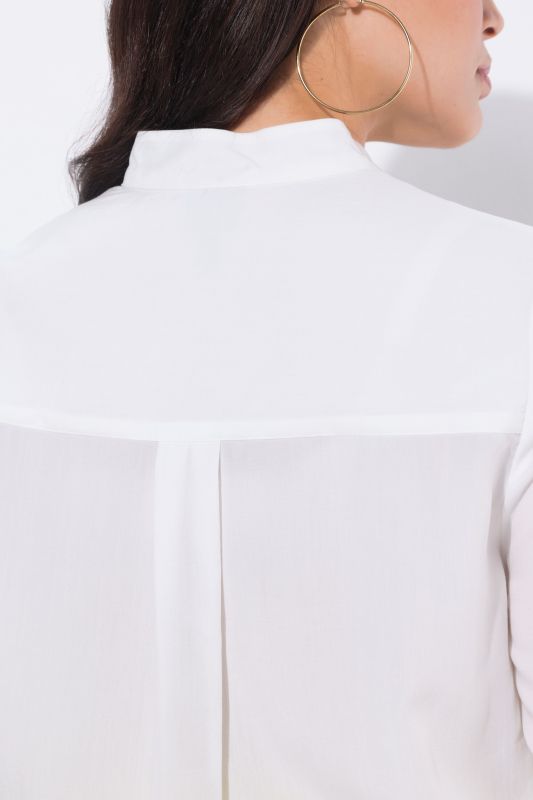 Beaded Iris Motif 3/4 Sleeve Blouse