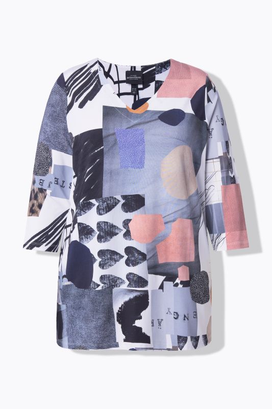 Блуза с пач принт на сърца