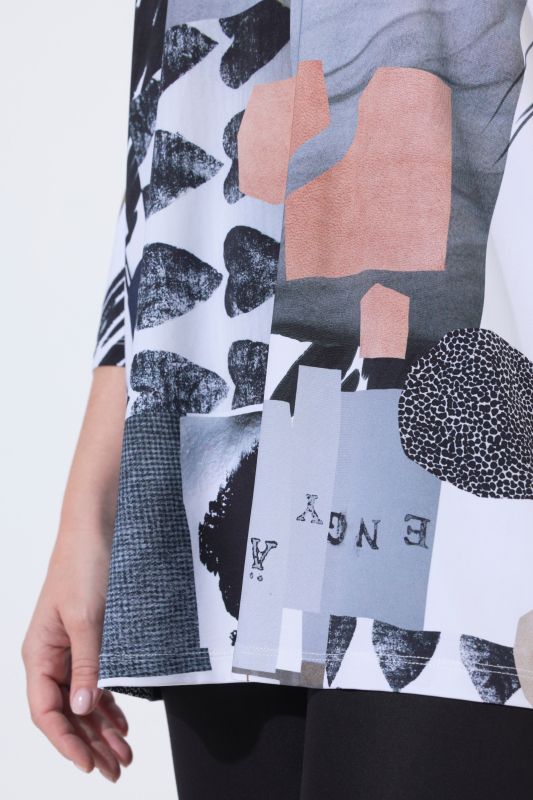 Блуза с пач принт на сърца