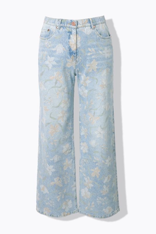 Дънки с флорален принт 