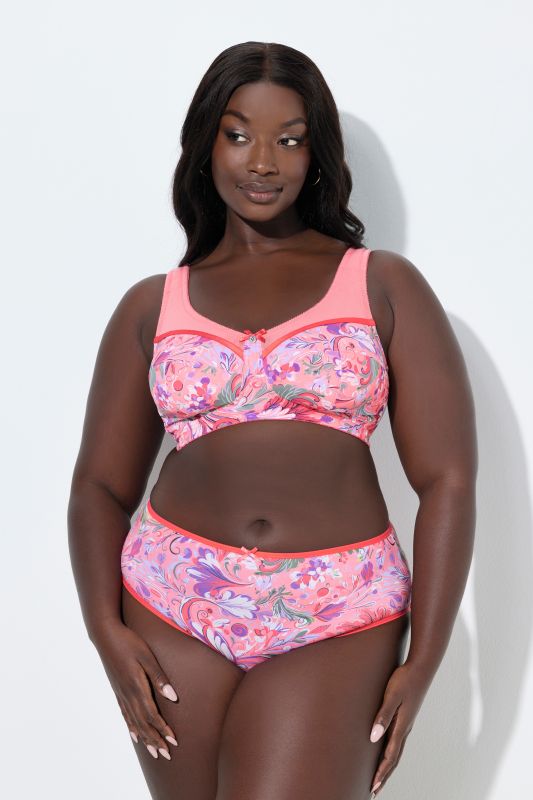 Pastel Floral Relief Bra