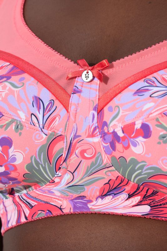 Pastel Floral Relief Bra