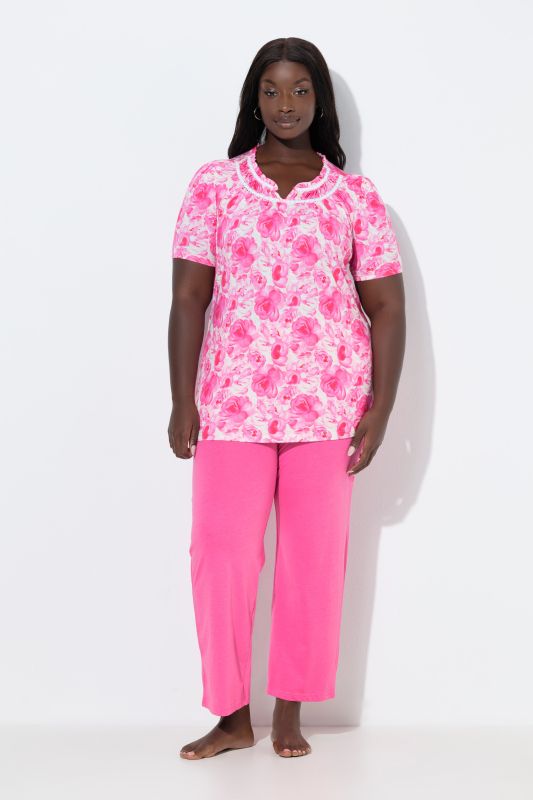 Porcelain Rose Two Piece Pajama Set