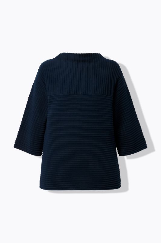 Mixed Rib Knit Sweatshirt