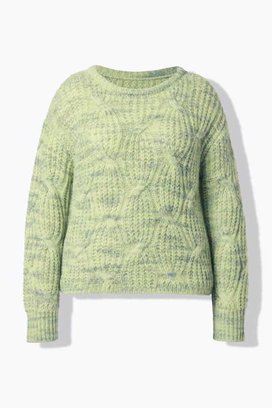 Heathered Cable Knit Sweater