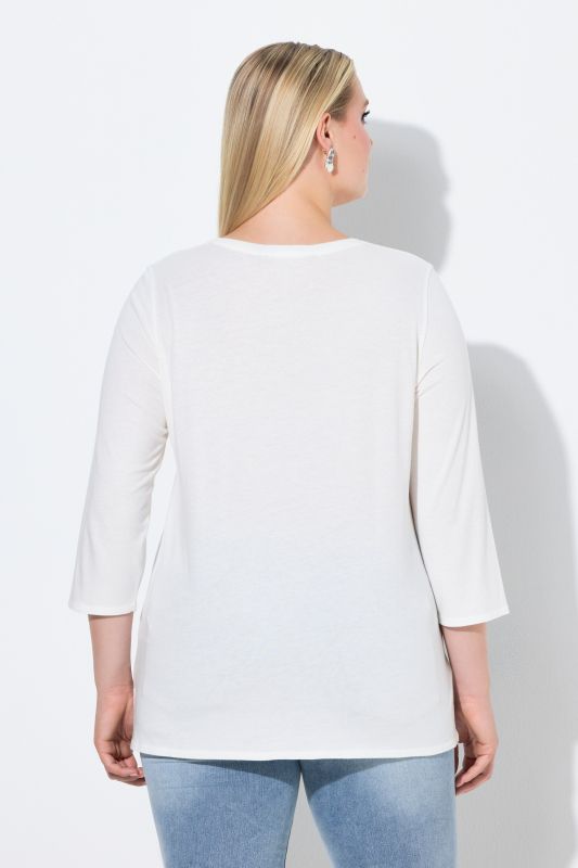 Тениска с надпис и флорален принт