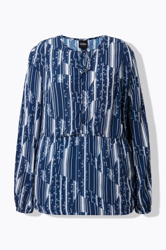 Geometric Anchor Print Blouse