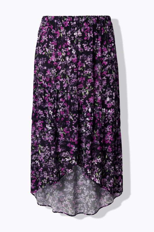 Пола асиметрична с принт на цветя