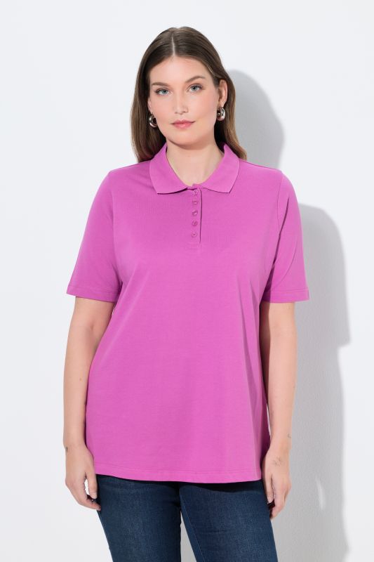 Блуза с яка с копчета