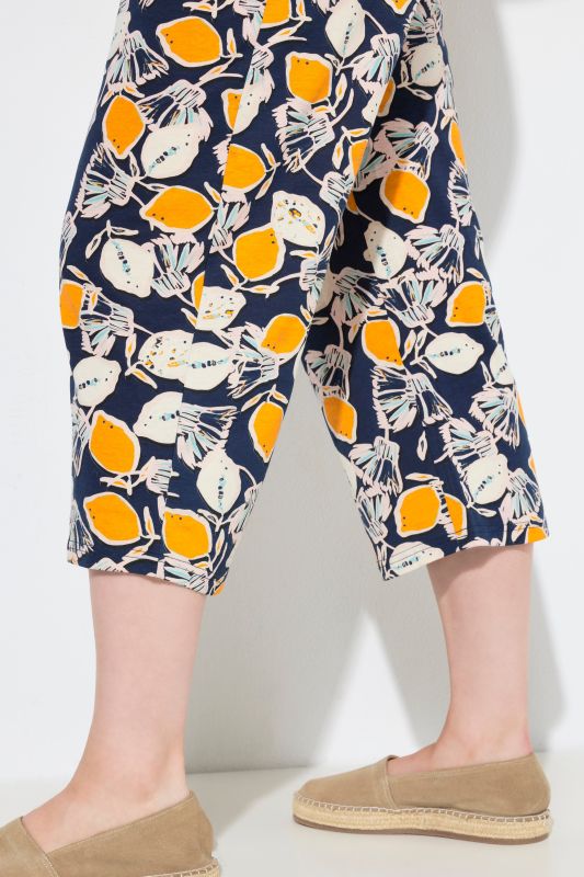 Панталон широк с принт на лимони