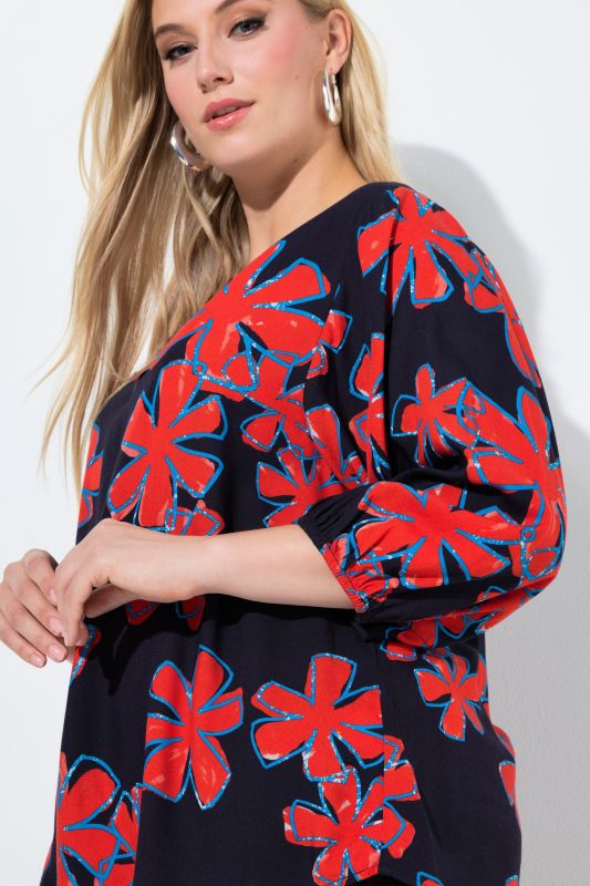 Блуза с контрастни цветове