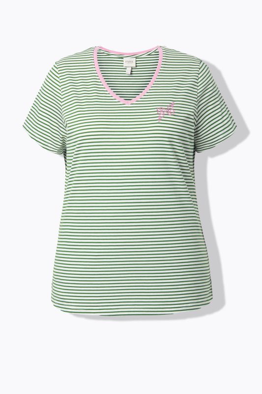 Тениска с райета и къси ръкави