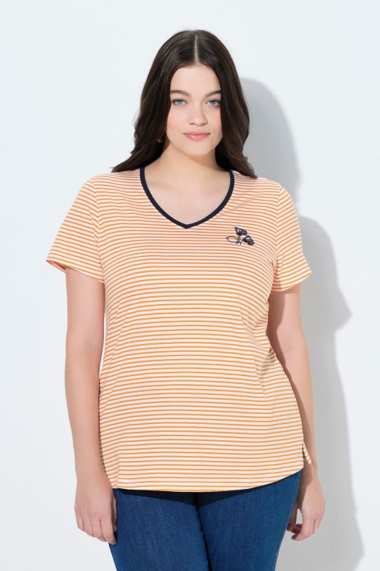 Тениска с райета и къси ръкави