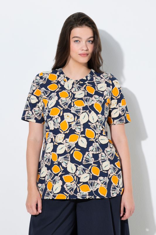 Тениска с принт на лимони