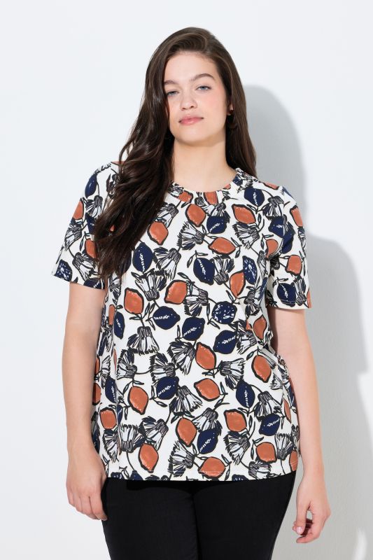 Тениска с принт на лимони