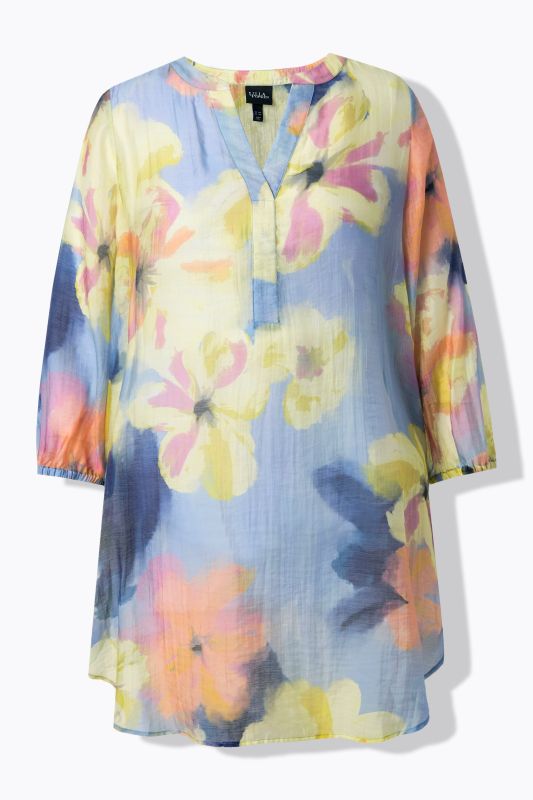 Туника с акварелен флорален принт