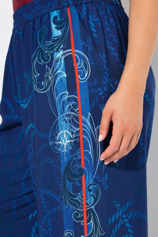 Панталон Palazzo с морски принт