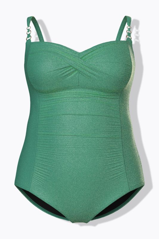 Бански с бляскава материя