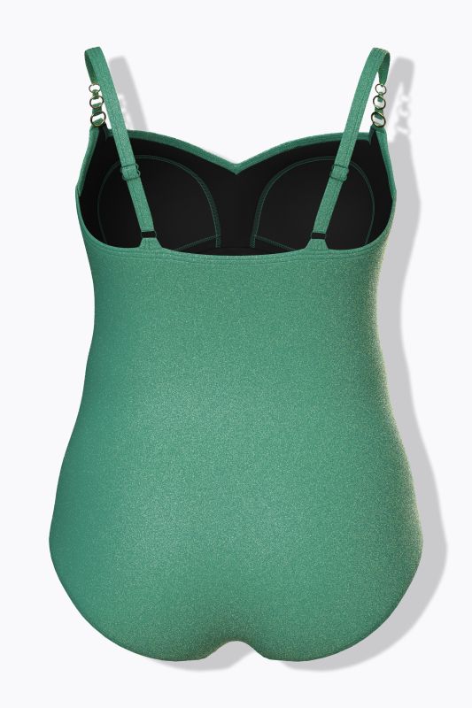 Бански с бляскава материя