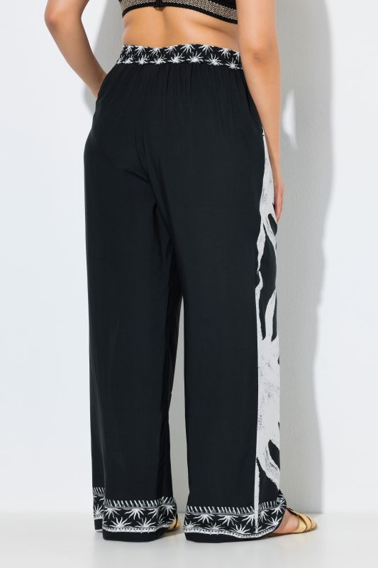 Панталон Palazzo с принт на слънце