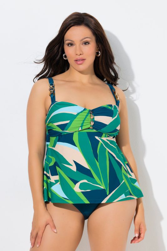 Leaf Print Tankini Set