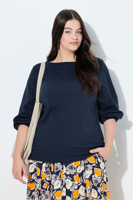 Eco Cotton Boat Neck Sweatshirt