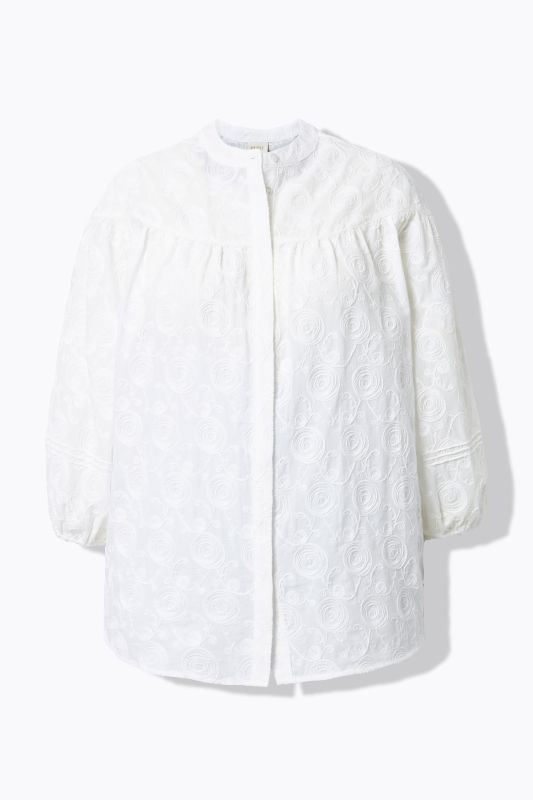 Eco Cotton Rose Embroidered Blouse