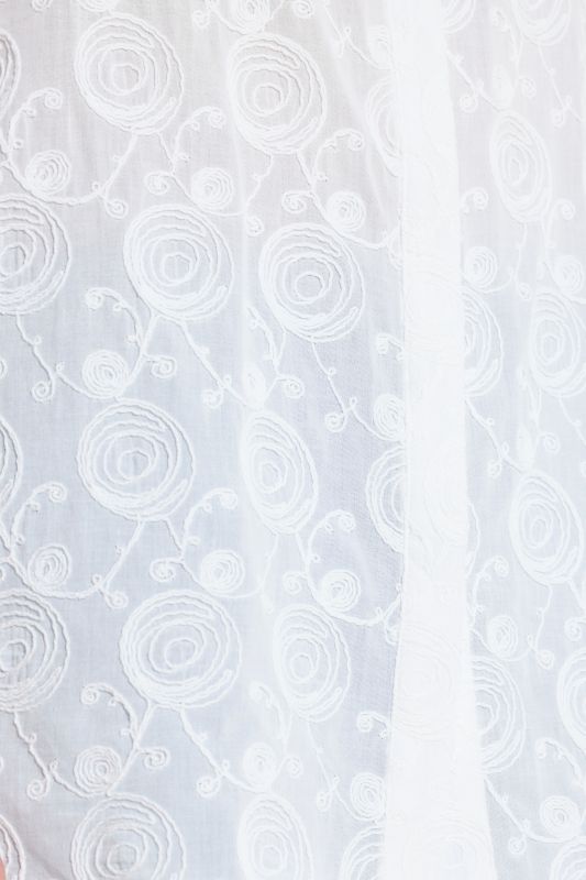 Eco Cotton Rose Embroidered Blouse