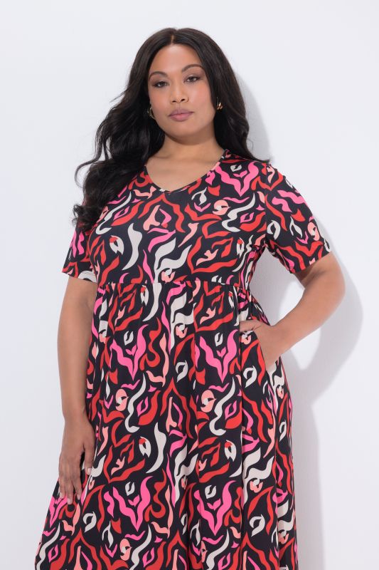 Рокля с уникален абстрактен принт