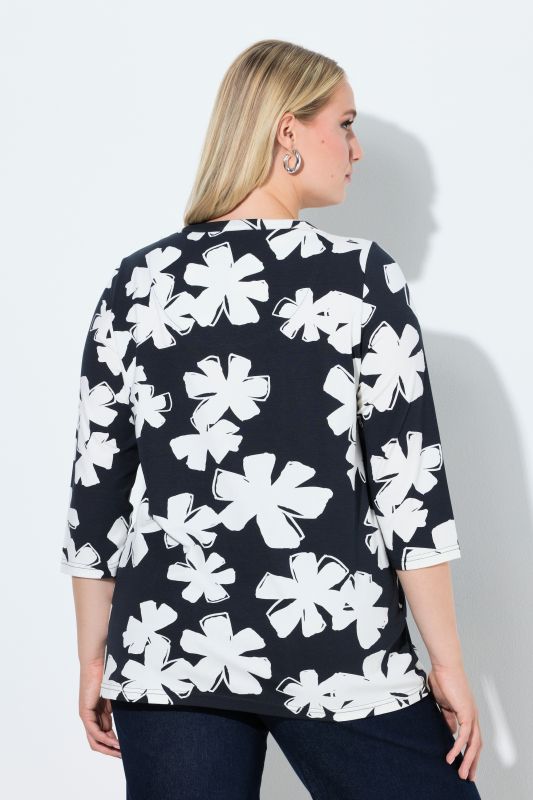 Тениска с флорален принт