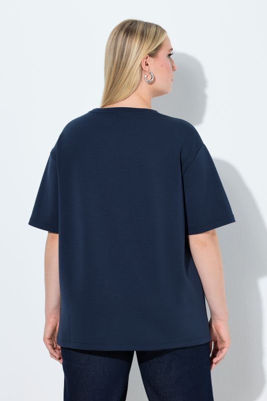 Rhinestoned Short Sleeve Sweatshirt