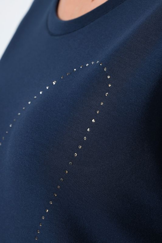 Rhinestoned Short Sleeve Sweatshirt