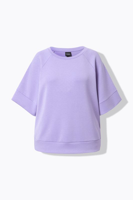 Short Sleeve Rhinestone Sweatshirt