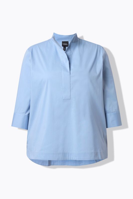 Блуза със столче яка