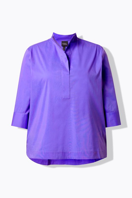 Блуза със столче яка