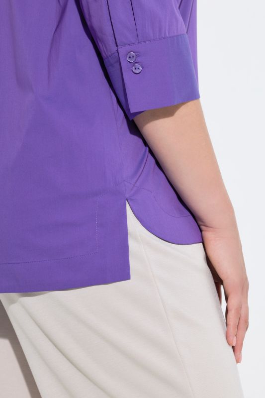 Блуза със столче яка