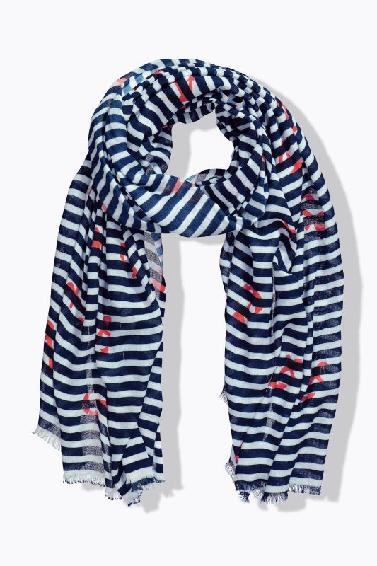 Шал с принт на котва