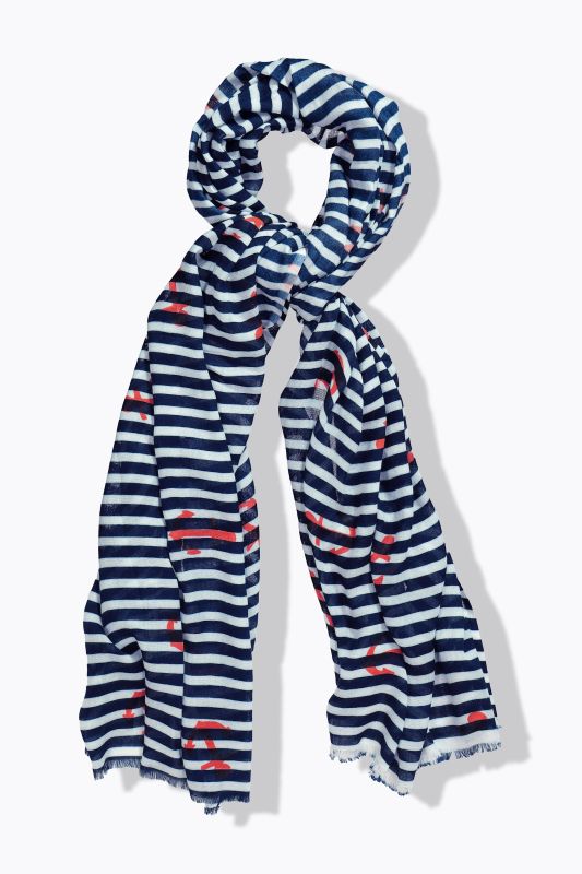 Шал с принт на котва