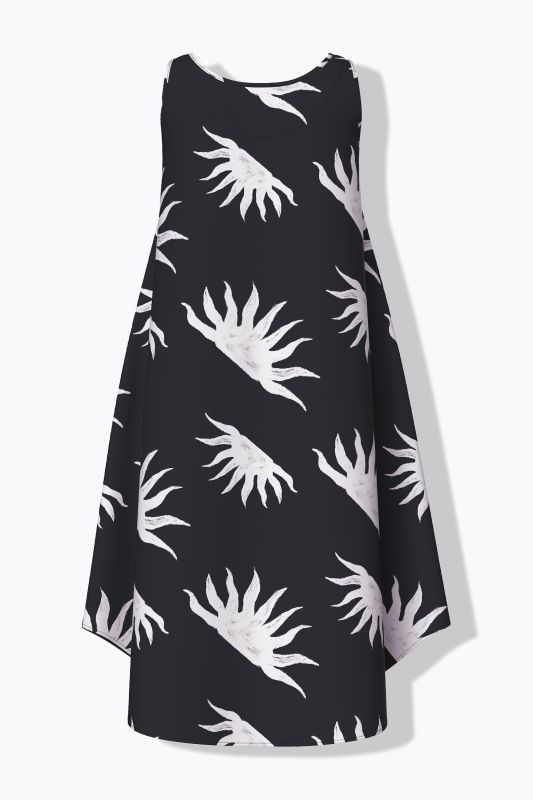 Рокля със слънчев принт