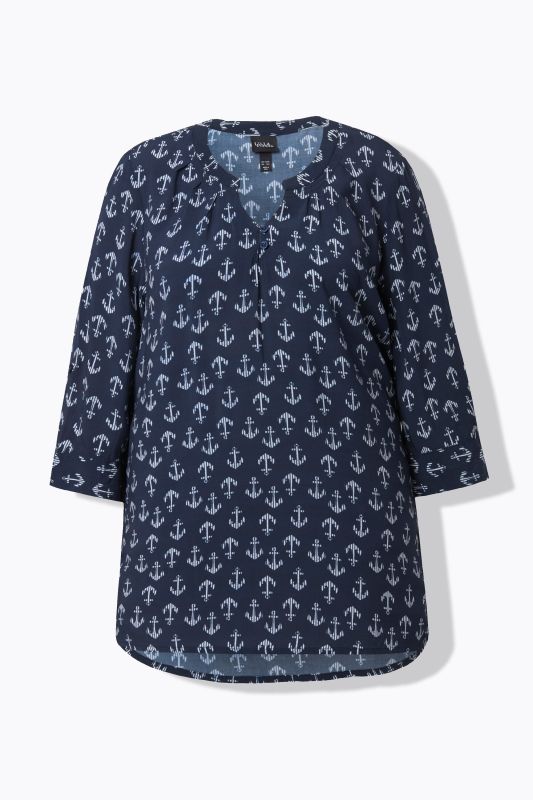 Туника с принт на котви