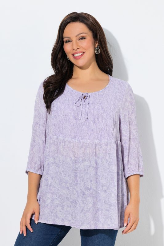 Блуза с декоративен ластик на гърдите