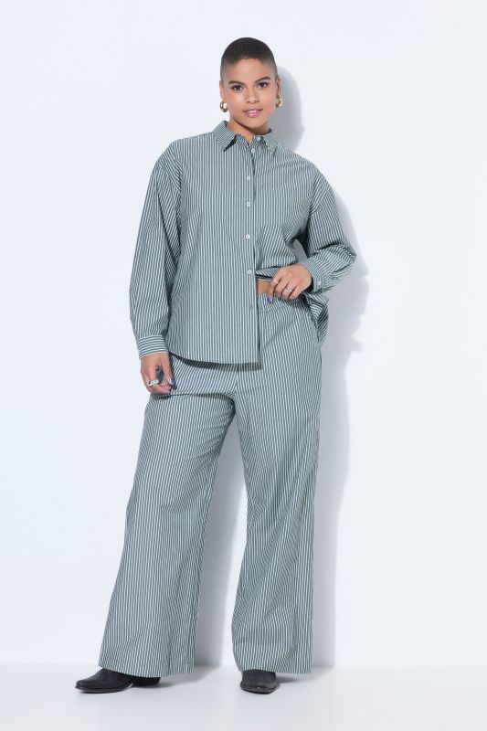 Панталон раиран с широки крачоли