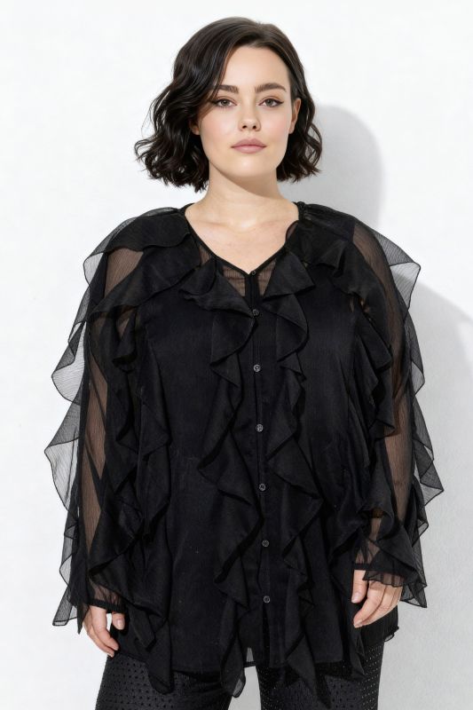 Риза с волани