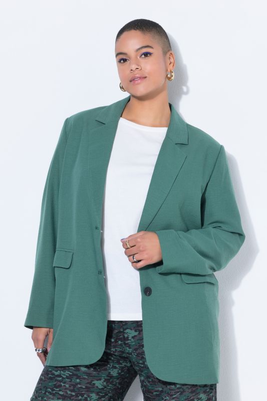 Linen-effect blazer